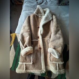 Women's Tan Shearling Jacket